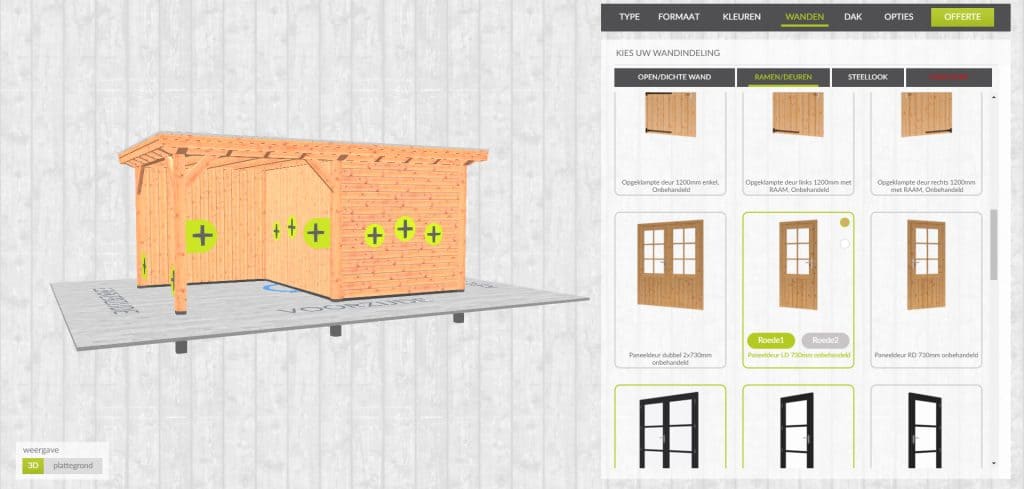 Toplawood 3D configuratie 05 ramen en deuren toevoegen